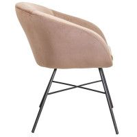 Кресло AksHome AMUR (Амур) светло-коричневый велюр/черный купить в Минске