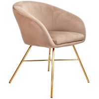 Кресло AksHome AMUR (Амур) светло-коричневый велюр HCJ-11/золото Кресло AksHome AMUR (Амур) светло-коричневый велюр HCJ-11/золото