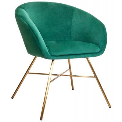 Кресло AksHome AMUR (Амур) зеленый велюр/золото купить в Минске