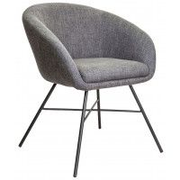 Кресло AksHome AMUR (Амур) темно-серая ткань/черный