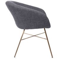 Кресло AksHome AMUR (Амур) темно-серая ткань/золото купить в Минске