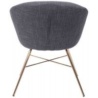 Кресло AksHome AMUR (Амур) темно-серая ткань/золото купить в Минске