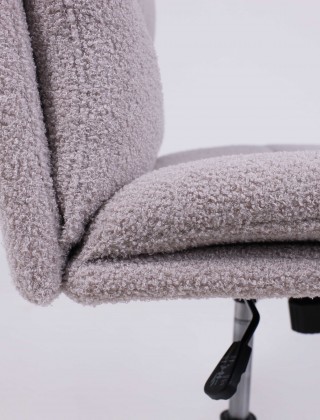Кресло поворотное AksHome ANDRE светло-серый букле CM2023-8 / хром