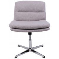 Кресло поворотное AksHome ANDRE светло-серый букле CM2023-8 / хром купить в Минске