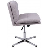 Кресло поворотное AksHome ANDRE светло-серый букле CM2023-8 / хром купить в Минске