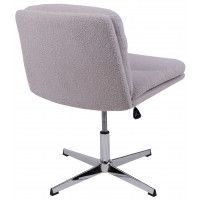 Кресло поворотное AksHome ANDRE светло-серый букле CM2023-8 / хром купить в Минске