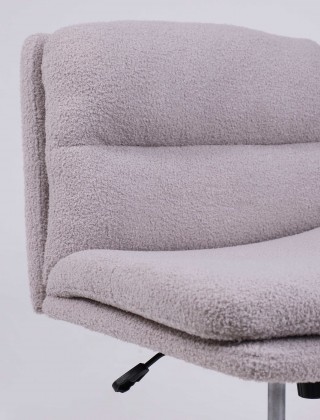 Кресло поворотное AksHome ANDRE светло-серый букле CM2023-8 / хром