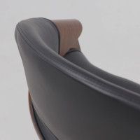 Кресло AksHome Angara (Ангара) экокожа черный/черный купить в Минске