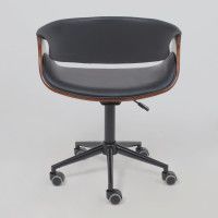 Кресло AksHome Angara (Ангара) экокожа черный/черный купить в Минске