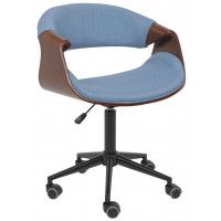 Кресло AksHome Angara (Ангара) ткань небесный XC188-26/черный