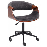 Кресло AksHome Angara (Ангара) велюр темно-серый Fabb 16/черный