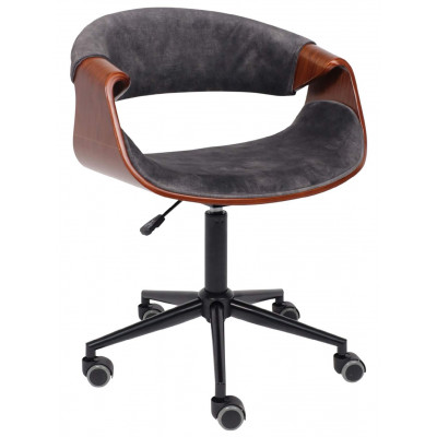 Кресло AksHome Angara (Ангара) велюр темно-серый Fabb 16/черный купить в Минске