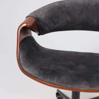 Кресло AksHome Angara (Ангара) велюр темно-серый Fabb 16/черный купить в Минске