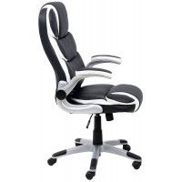 Кресло AksHome ANTONY ECO черный с белыми вставками купить в Минске