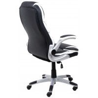 Кресло AksHome ANTONY ECO черный с белыми вставками купить в Минске