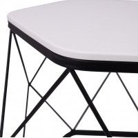 Стол журнальный АРЕНА 535*465*415 белый/черный купить в Минске