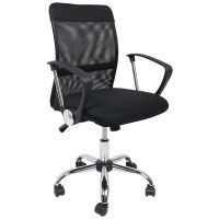 Кресло поворотное Akshome Aria Light ECO/сетка черный/черный