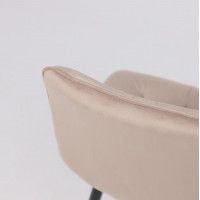 Стул AksHome ASTRA 2 (Астра 2) бежевый велюр HLR-08/черный купить в Минске