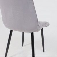 Стул AksHome ASTRA 2 (Астра 2) светло-серый велюр HLR-20/черный купить в Минске