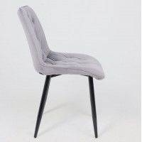 Стул AksHome ASTRA 2 (Астра 2) светло-серый велюр HLR-20/черный купить в Минске
