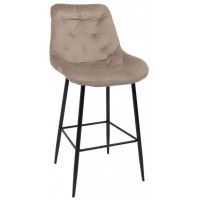 Стул барный AksHome ATINA (Атина) бежевый велюр HLR-8/черный Стул барный AksHome ATINA (Атина) бежевый велюр HLR-8/черный