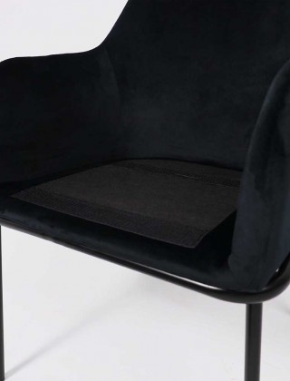 Кресло Алвест  AV 318 черный бархат H-75/черный