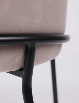 Кресло Алвест  AV 318 светло-коричневый бархат H-61/черный