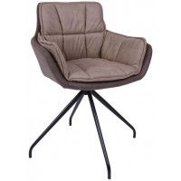 Стул поворотный Алвест AV 326 коричневая замша 04/черный