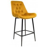 Стул полубарный Алвест AV 435 горчичный бархат/черный Стул полубарный Алвест AV 435 горчичный бархат/черный