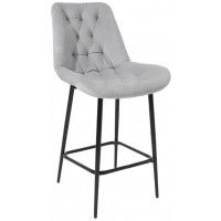 Стул полубарный Алвест AV 435 серый бархат/черный