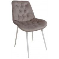 Стул Алвест AV 435 светло-коричневый бархат H-61/белый