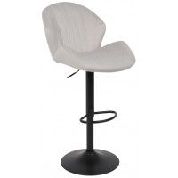 Стул барный AksHome AZUR (Азур) GB Seven 323 светло-серый велюр/черный