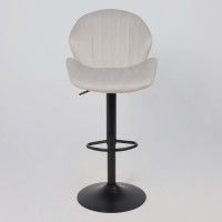 Стул барный AksHome AZUR (Азур) GB Seven 323 светло-серый велюр/черный купить в Минске Стул барный AksHome AZUR (Азур) GB Seven 323 светло-серый велюр/черный купить в Минске