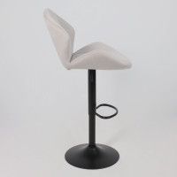 Стул барный AksHome AZUR (Азур) GB Seven 323 светло-серый велюр/черный купить в Минске Стул барный AksHome AZUR (Азур) GB Seven 323 светло-серый велюр/черный купить в Минске