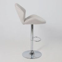 Стул барный AksHome AZUR (Азур) GB Seven 323 светло-серый велюр/хром купить в Минске Стул барный AksHome AZUR (Азур) GB Seven 323 светло-серый велюр/хром купить в Минске