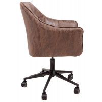 Стул поворотный AksHome BARREN (Баррен) винтажный коричневый/черный купить в Минске