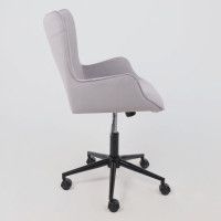 Кресло AksHome BELLA black Kiton 722 Smoke велюр/светло-серый купить в Минске Кресло AksHome BELLA black Kiton 722 Smoke велюр/светло-серый купить в Минске