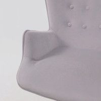 Кресло AksHome BELLA black Kiton 722 Smoke велюр/светло-серый купить в Минске Кресло AksHome BELLA black Kiton 722 Smoke велюр/светло-серый купить в Минске