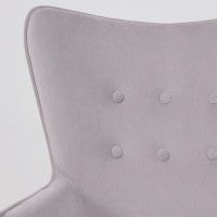 Кресло AksHome BELLA black Kiton 722 Smoke велюр/светло-серый купить в Минске Кресло AksHome BELLA black Kiton 722 Smoke велюр/светло-серый купить в Минске