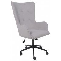 Кресло BELLA (Белла) XL black Kiton 722 Smoke велюр/светло-серый