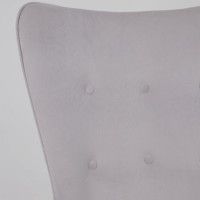 Кресло BELLA (Белла) XL black Kiton 722 Smoke велюр/светло-серый купить в Минске