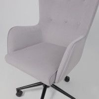 Кресло BELLA (Белла) XL black Kiton 722 Smoke велюр/светло-серый купить в Минске