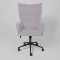 Кресло BELLA (Белла) XL black Kiton 722 Smoke велюр/светло-серый купить в Минске