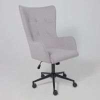 Кресло BELLA (Белла) XL black Kiton 722 Smoke велюр/светло-серый купить в Минске