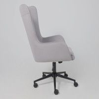 Кресло BELLA (Белла) XL black Kiton 722 Smoke велюр/светло-серый купить в Минске