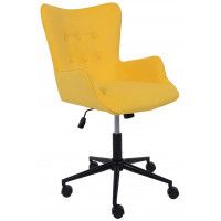 Кресло AksHome BELLA black Velutto 40 велюр/желтый