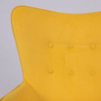 Кресло AksHome BELLA black Velutto 40 велюр/желтый купить в Минске Кресло AksHome BELLA black Velutto 40 велюр/желтый купить в Минске