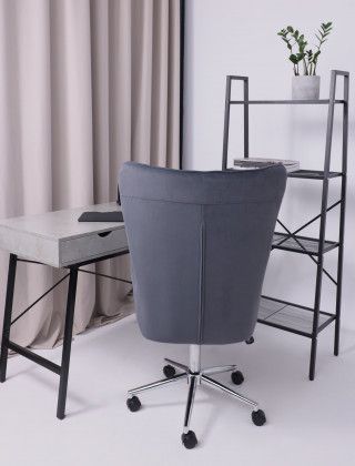 Кресло BELLA (Белла) XL Chrome Kiton 713 Graphite велюр/графит купить в Минске