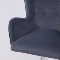 Кресло BELLA (Белла) XL Chrome Kiton 713 Graphite велюр/графит купить в Минске