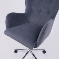 Кресло BELLA (Белла) XL Chrome Kiton 713 Graphite велюр/графит купить в Минске